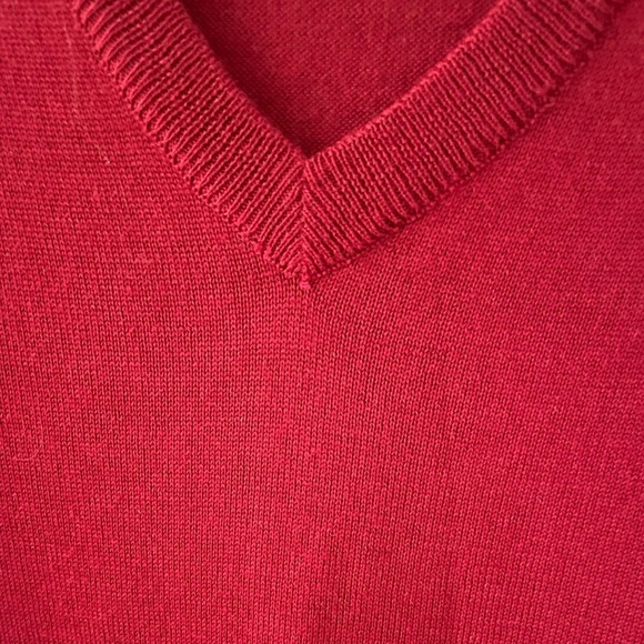 Club Room Men’s Sweater Size XXL Burgundy Color Merino Wool Blend Crew Neck - Picture 4 of 5